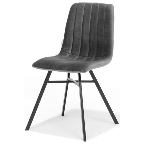 Eetkamerstoel - Dex - stof Velours grijs