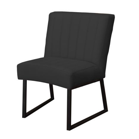 Eetkamerstoel - Hengelo - geschikt voor ronde tafel - stof Element donkergrijs 22