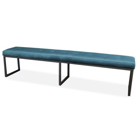 Eetkamerbank - Atlanta - stof Element petrol 14 - 200 cm