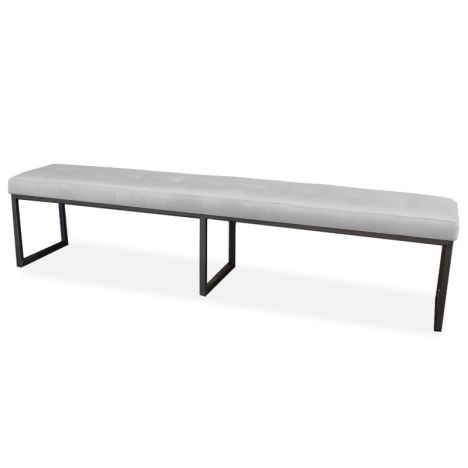 Eetkamerbank - Atlanta - stof Element steengrijs 24 - 160 cm