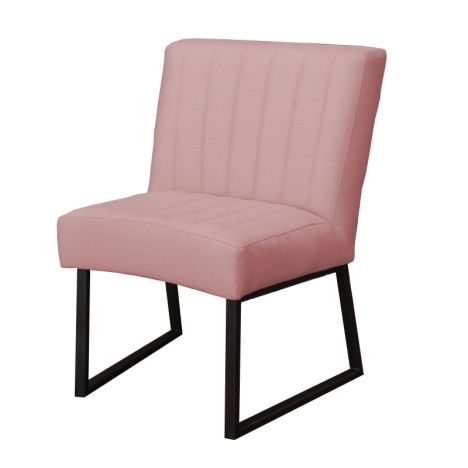 Eetkamerstoel - Hengelo - geschikt voor ronde tafel - stof Element lichtroze 18