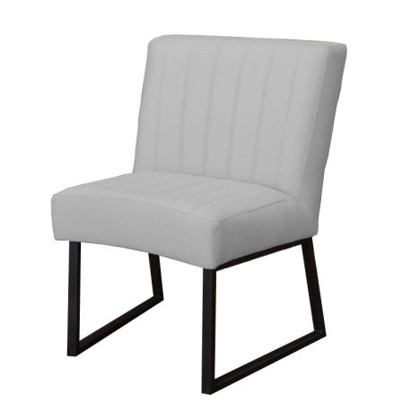 Eetkamerstoel - Hengelo - geschikt voor ronde tafel - stof Element steengrijs 24