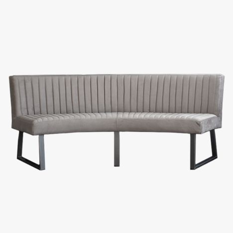 Eetkamerbank - Hengelo - stof Element lichtgrijs 04 - geschikt voor ovale tafel 200 cm