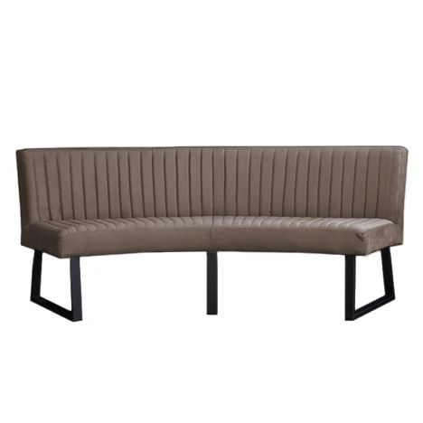 Eetkamerbank - Hengelo - stof Element grijsbruin 05 - geschikt voor ovale tafel 240 cm